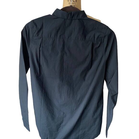Everlane The Poplin Long Sleeve Button Down Shirt in Black size L nwot - Picture 2 of 5
